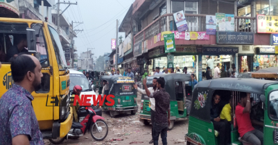 শমশেরনগর বাজারে যানজটে চরম দুর্ভোগ, দেখার কেউ নেই!