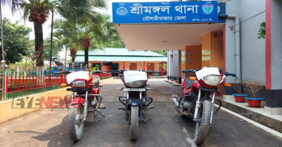 Sreemangal police recovered 3 stolen motorcycles