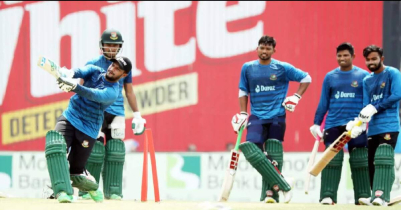 Shakib in practice after reaching Sylhet