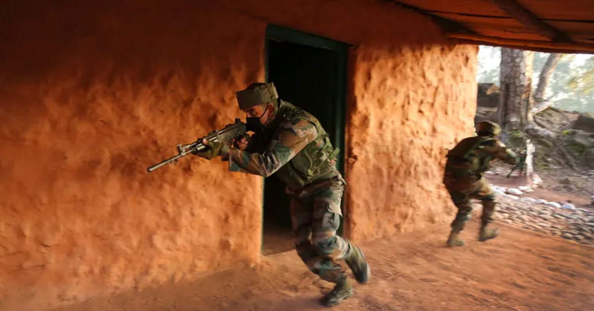 An unknown number of shooters were still at large at Bathinda military station in Punjab state [File