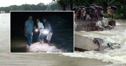 সুনামগঞ্জে স্রোতের তোড়ে ভেসে গেলেন দুই সন্তানসহ মা