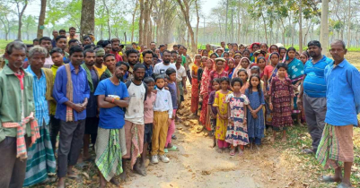 শ্রীমঙ্গলে চলার রাস্তা খুলে দেয়ার দাবিতে চা শ্রমিকদের বিক্ষোভ