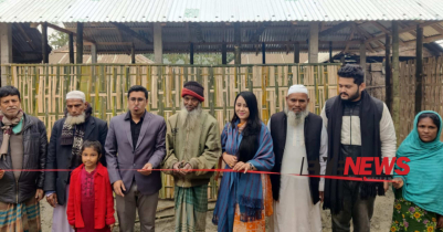 অস্বচ্ছল পরিবারকে ঘর দিলেন দিলেন সাবেক ছাত্রলীগ নেতা ঐতিহ্য