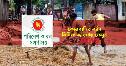 কুরবানির বর্জ্য নির্ধারিত স্থানে ফেলার আহ্বান পরিবেশ মন্ত্রণালয়ের