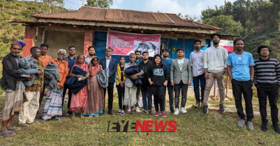 শীতার্তদের মাঝে শাবির সঞ্চালনের শীতবস্ত্র বিতরণ