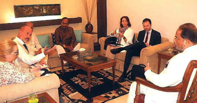 EU delegation sits with Jatiya Party leaders