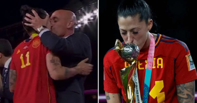 Spanish football boss apologises for kissing World Cup star