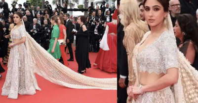 Sara Ali Khan makes Cannes debut with stunning lehenga