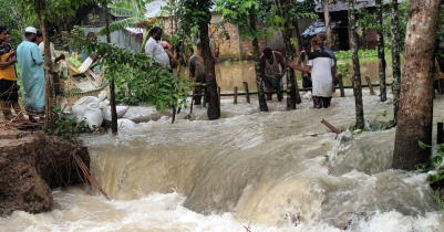 মৌলভীবাজারে বাঁধ ভেঙেছে কুশিয়ারা, লোকালয়ে মনুর পানি 