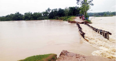 মৌলভীবাজারে নদ-নদীর পানি কমছে, ভেসে ওঠছে বন্যার ক্ষত 