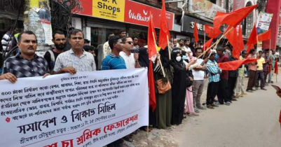 চা শ্রমিকদের দৈনিক মজুরি ৫০০ টাকা করার দাবীতে শ্রীমঙ্গলে মিছিল 