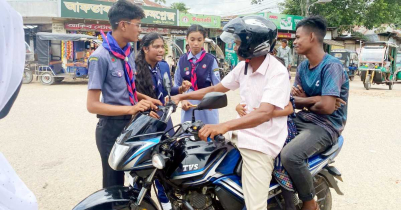 কমলগঞ্জে সড়কে শৃঙ্খলা ফেরানোর দায়িত্বে শিক্ষার্থীরা